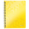 Kołonotatnik Leitz WOW PP A5/80k. w kratkę, żółty