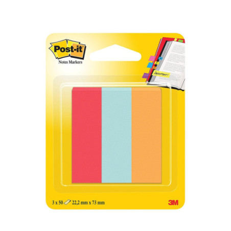 Zakładki indeksujące Post It 22,2x73mm neonowe 3x50k