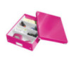 Pudełko z przgródkami Leitz Click & Store WOW średnie różowe