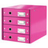 Pojemnik A4 z 4 szufladami Leitz Click&Store WOW różowy