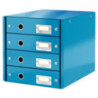 Pojemnik A4 z 4 szufladami Leitz Click&Store WOW niebieski