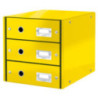 Pojemnik z 3 szufladami Leitz Click&Store WOW żółty