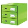 Pojemnik z 3 szufladami Leitz Click&Store WOW zielony