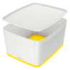 Pojemnik Leitz MyBOX duży z pokrywką biało-żółty