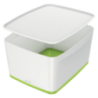 Pojemnik Leitz MyBOX duży z pokrywką biało-zielony