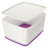 Pojemnik Leitz MyBOX duży z pokrywką biało-fioletowy