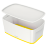 Pojemnik Leitz MyBOX mały z pokrywką biało-żółty