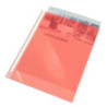 Koszulki na dokumenty Esselte A4 krystaliczne 55mic 10szt. czerwone