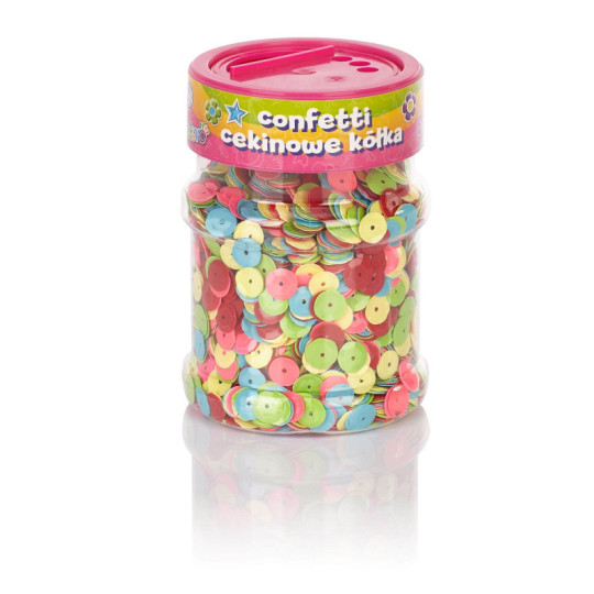 Confetti cekinowe kółka - mix kolorów intensywnych 100g Astra