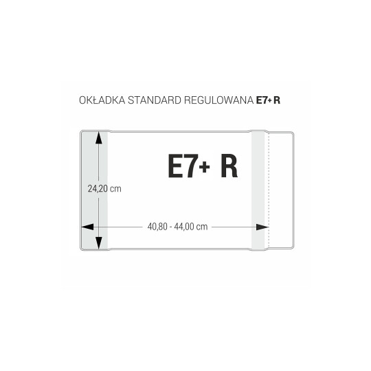 Okładka na zeszyt E7-242 25szt. regulowana Biurfol