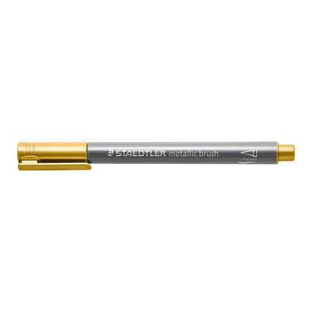 Flamaster pędzelkowy Metallic brush do Bullet Jounal Staedtler złoty