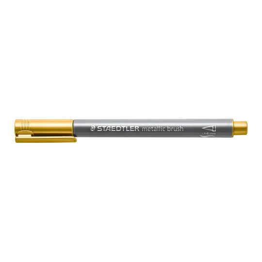 Flamaster pędzelkowy Metallic brush do Bullet Jounal Staedtler złoty