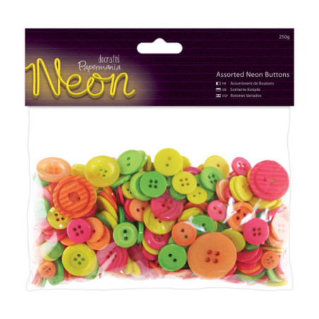 Guziki mix 250g Papermania Neon PMA-354324 Dalprint