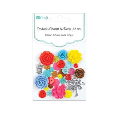 Dodatki Charm & Deco - juicy brights (32 szt.) DPDC-002 Dalprint