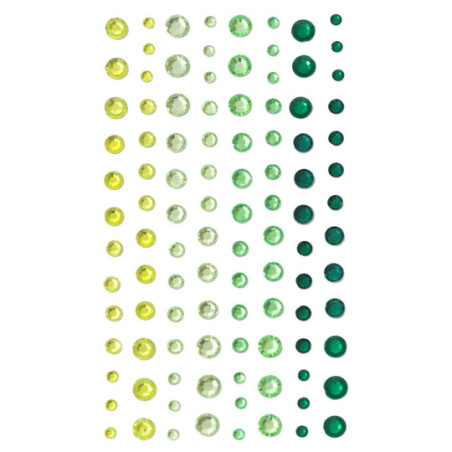 Kryształki samoprzylepne 3/4/5/6mm (104szt) zielone 251112 Argo