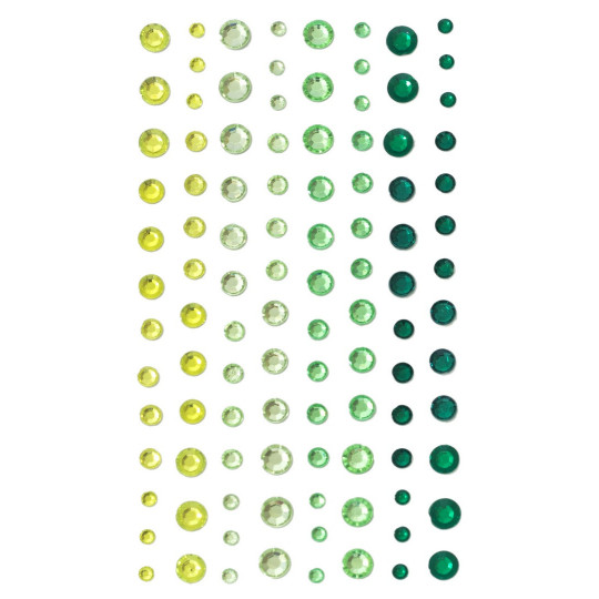 Kryształki samoprzylepne 3/4/5/6mm (104szt) zielone 251112 Argo