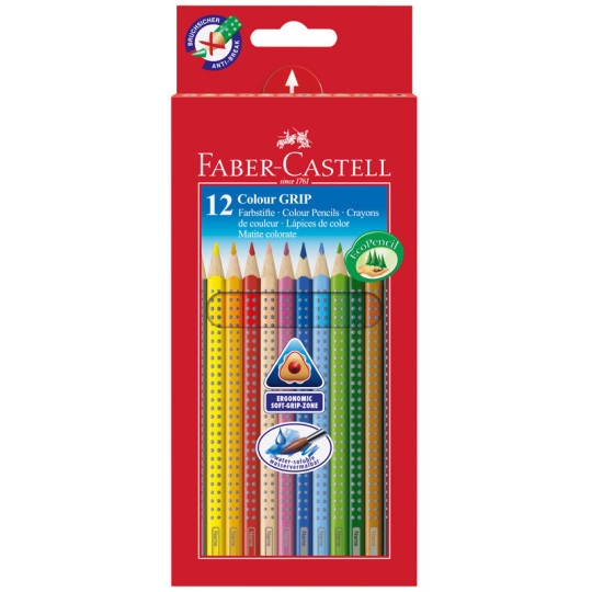 Kredki ołówkowe Faber Castell Grip 12kol