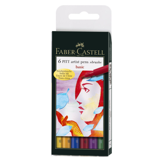 Cienkopis Faber-Castell Pitt Artist basic 6kol.