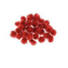 Pompony metalizowane czerwone 2cm (40szt) POM24 Brewis