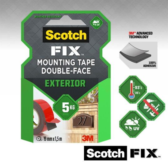 Zewnętrzna taśma montażowa Scotch-Fix™ 19 mm x 1,5 m