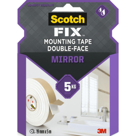 Taśma montażowa dwustronna do luster i łazienki 19mm x 5m Scotch-Fix