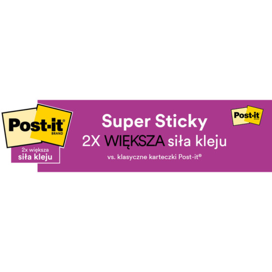 Karteczki samoprzylepne Post-it Super Sticky Boost 76x76mm 5x90k
