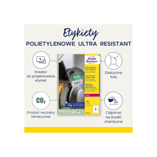 Etykiety polietylenowe ultra resistant 99,1x139mm