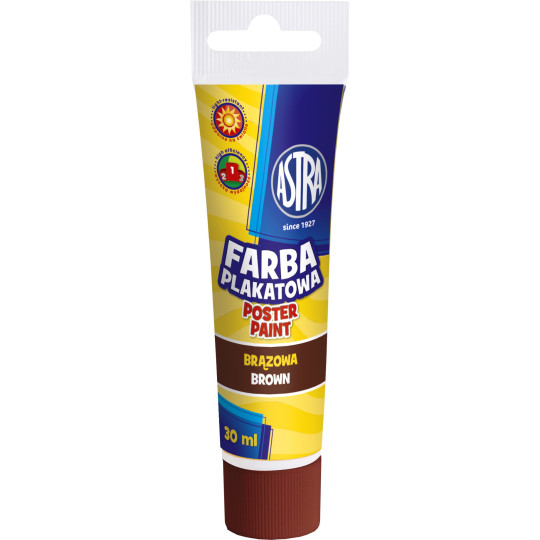 Farba plakatowa Astra tuba 30 ml brązowa 
