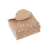 Pudełka składane Candy Box 6x7,5x2,5cm DPBO-052 Dalprint srebne kropeczki