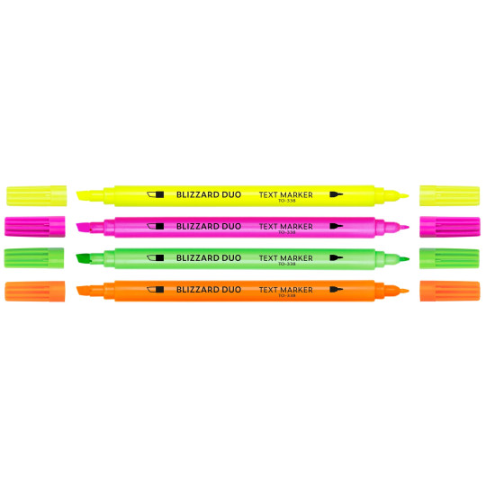 Zakreślacz Blizzard duo 4szt TO-338 Toma