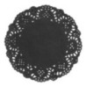 Serwetki papierowe ażurowe 11,5 cm 30szt. czarne DPSW-008 Dalprint