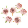 Główki kwiatowe kamelia 5cm/6szt jasny róż DPZA-186 Dalprint