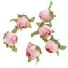 Główki kwiatowe róża 3cm/6szt jasny róż DPZA-184 Dalprint