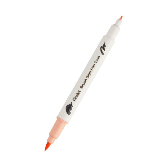 Pisak Brush dwustronna końcówka SESW30C-T116 Pentel Pale Orange