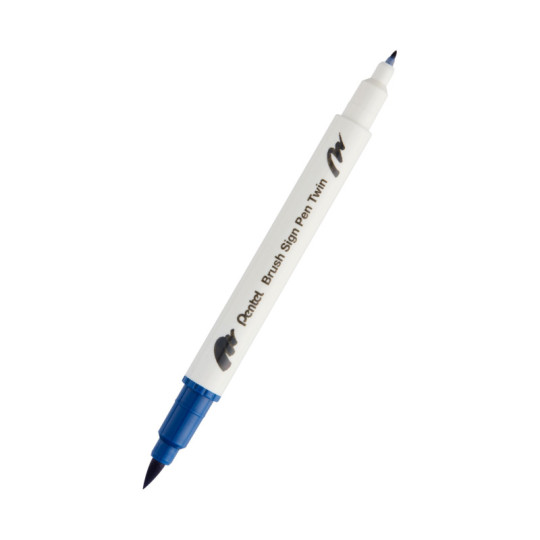 Pisak Brush dwustronna końcówka SESW30C-T117 Pentel Steel Blue