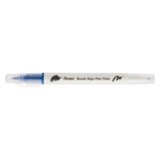 Pisak Brush dwustronna końcówka SESW30C-T117 Pentel Steel Blue