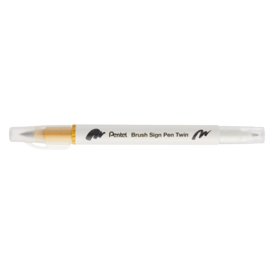 Pisak Brush dwustronna końcówka SESW30C-T123 Pentel Gold Ochre 