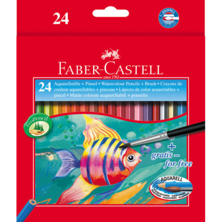 Kredki akwarelowe Faber-Castell Rybka 24kol.