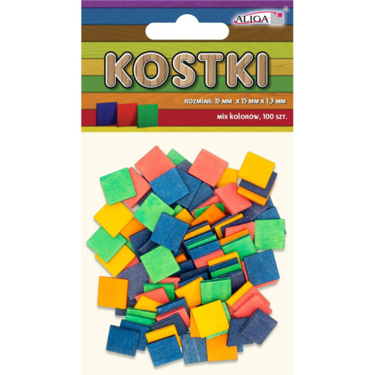 Kostki PK-2212 15x15x1,3mm 100szt Aliga