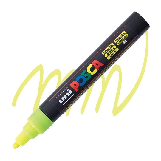 Marker Posca PC5M Uni żółty fluo