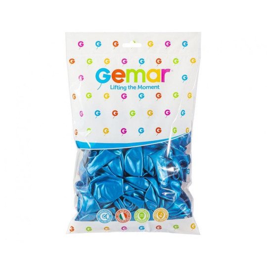 Balony niebieskie metalizowane śr. 80cm (100szt) GM90/36 GoDan