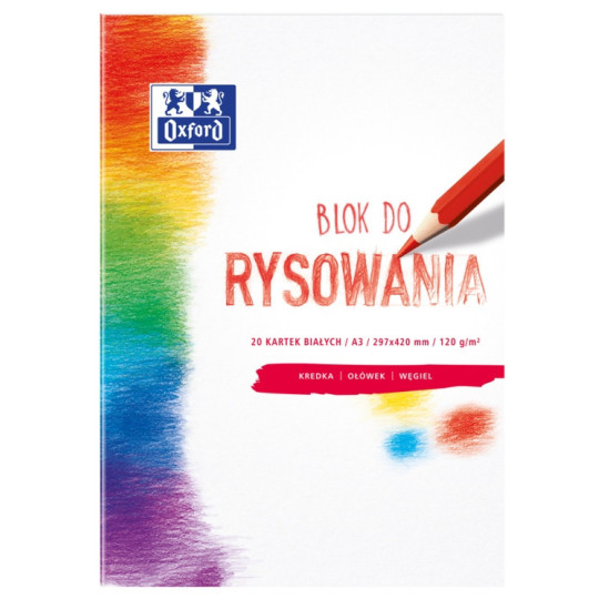 Blok rysunkowy A3 20k 120g Oxford biały