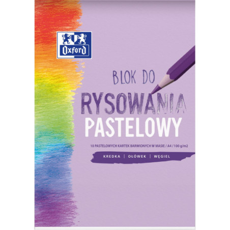 Blok rysunkowy A4/10k Oxford 100g kolory pastelowe