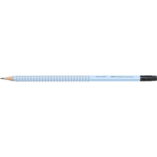 Ołówek Grip 2001 B z gumką Sky Blue Faber-Castell