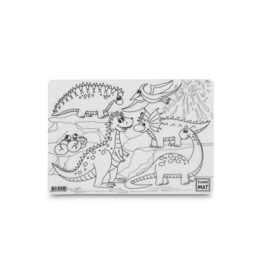 Podkład do kolorowania zmywalny Dinozaury 25x35cm Strigo Funny mat