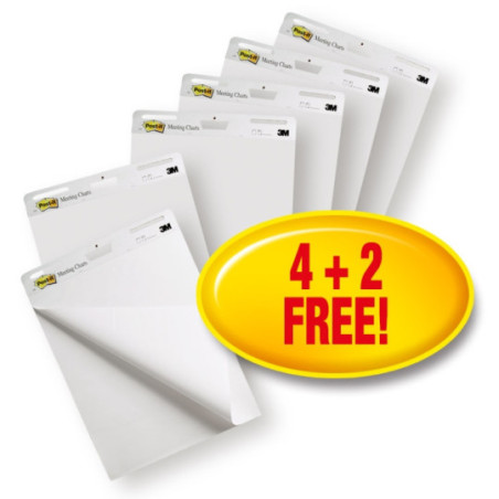 Blok na filpchart Post-it 4+2 GRATIS 30 kartek