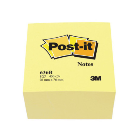 Karteczki samoprzylepne Post-it kostka żółta 76x76mm 450k