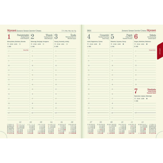 Kalendarz książkowy tygodniowy B5 Menadżerski 51T Lucrum