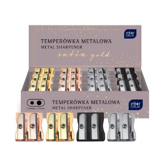 Temperówka podwójna metal Satin Gold Interdruk