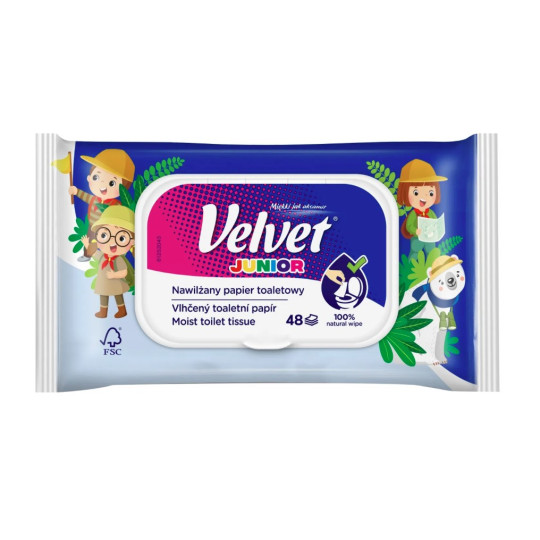 Papier toaletowy nawilżany Velvet Junior 42szt